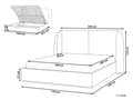 Miniatyrbilde 3 av 11: Seng med Oppbevaring Taupe Polyester Stofftrekk med Bred Sengegavl 160 x 200 cm