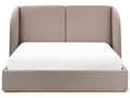 Miniatyrbilde 6 av 11: Seng med Oppbevaring Taupe Polyester Stofftrekk med Bred Sengegavl 160 x 200 cm