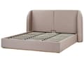 Miniatyrbillede 4 af 11: Seng med opbevaring Taupe polyesterstofbetræk med bredt hovedgærde 180 x 200 cm