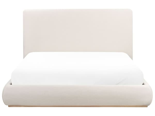 Seng Beige Polyester 160 x 200 cm Moderne To Mands Seng med Opbevaring Blød Sengegavl Dobbeltseng Lav Sengeramme Retro Design