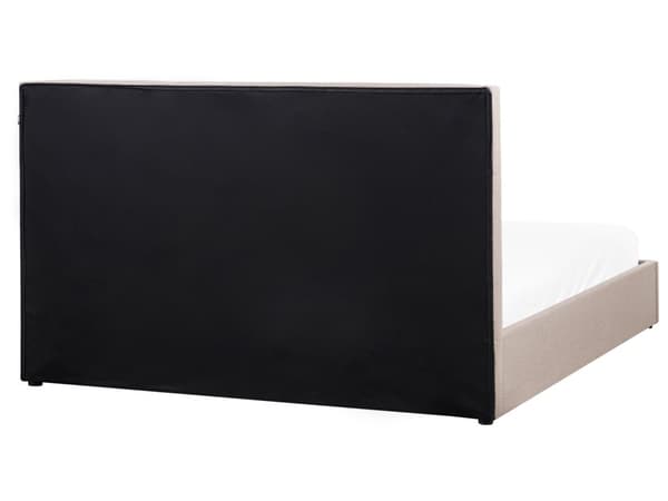 Seng Taupe Polyester 180 x 200 cm Moderne To Mands Seng med Opbevaring Blød Sengegavl Dobbeltseng Sengeramme Retro Design
