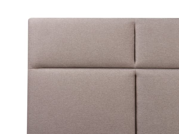 Seng Taupe Polyester 180 x 200 cm Moderne To Mands Seng med Opbevaring Blød Sengegavl Dobbeltseng Sengeramme Retro Design