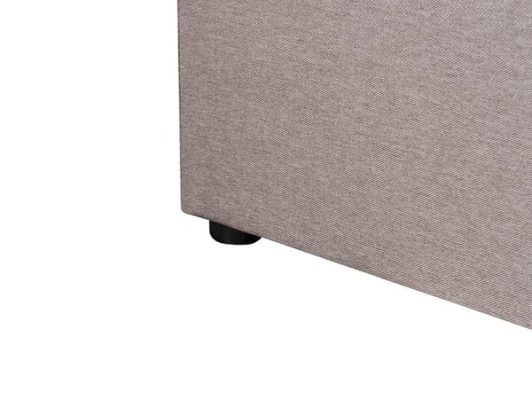 Seng Taupe Polyester 180 x 200 cm Moderne To Mands Seng med Opbevaring Blød Sengegavl Dobbeltseng Sengeramme Retro Design