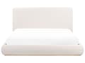 Miniatyrbillede 4 af 11: Seng Beige Polyester 180 x 200 cm Moderne To Mands Seng med Opbevaring Blød Sengegavl Dobbeltseng Lav Sengeramme Retro Design
