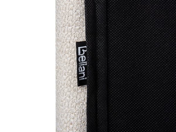 Seng Beige Polyester 180 x 200 cm Moderne To Mands Seng med Opbevaring Blød Sengegavl Dobbeltseng Lav Sengeramme Retro Design