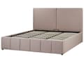 Miniatyrbillede 4 af 11: Seng Taupe Polyester 180 x 200 cm Moderne To Mands Seng med Opbevaring Blød Sengegavl Dobbeltseng Sengeramme Retro Design