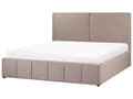 Miniatyrbillede 5 af 11: Seng Taupe Polyester 180 x 200 cm Moderne To Mands Seng med Opbevaring Blød Sengegavl Dobbeltseng Sengeramme Retro Design