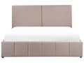 Miniatyrbillede 6 af 11: Seng Taupe Polyester 180 x 200 cm Moderne To Mands Seng med Opbevaring Blød Sengegavl Dobbeltseng Sengeramme Retro Design
