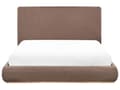 Miniatyrbillede 4 af 11: Seng Brun Polyester 160 x 200 cm Moderne To Mands Seng med Opbevaring Blød Sengegavl Dobbeltseng Lav Sengeramme Retro Design