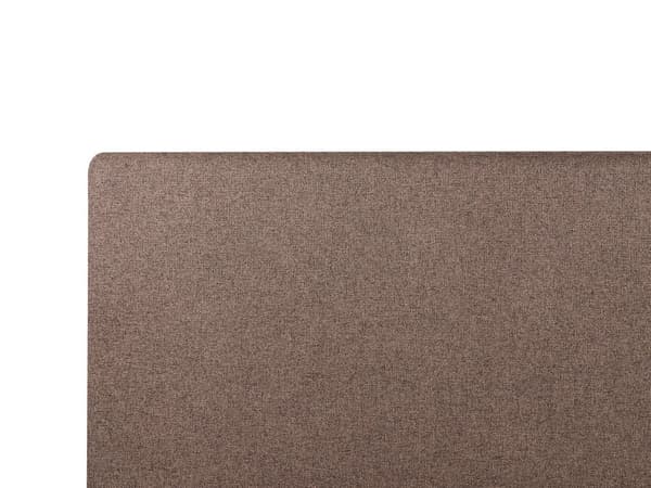 Seng Brun Polyester 160 x 200 cm Moderne To Mands Seng med Opbevaring Blød Sengegavl Dobbeltseng Lav Sengeramme Retro Design