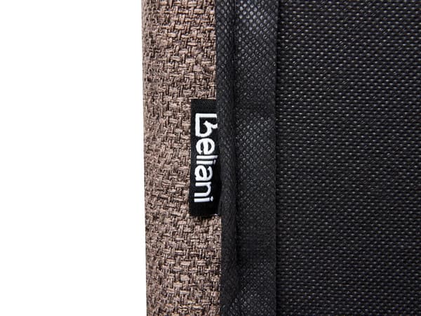 Seng Brun Polyester 160 x 200 cm Moderne To Mands Seng med Opbevaring Blød Sengegavl Dobbeltseng Lav Sengeramme Retro Design