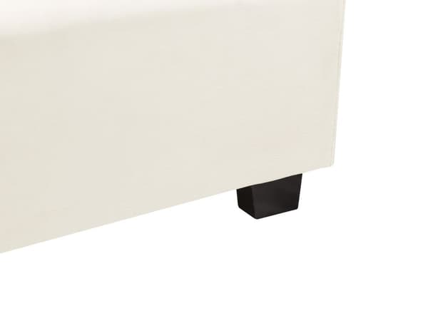 Vandseng Off White Velour 140 x 200 cm Dekorativ Tre Kvart Seng med Sengegavl Halvanden Mands Kvalitetseng med Vand Madras Teenageværelse