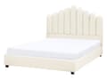 Miniatyrbillede 1 af 11: Vandseng Off White Velour 140 x 200 cm Dekorativ Tre Kvart Seng med Sengegavl Halvanden Mands Kvalitetseng med Vand Madras Teenageværelse