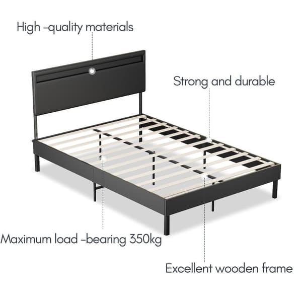 Sängram Sängram Mono stabil huvud futon säng Slatted ram 140x200CM