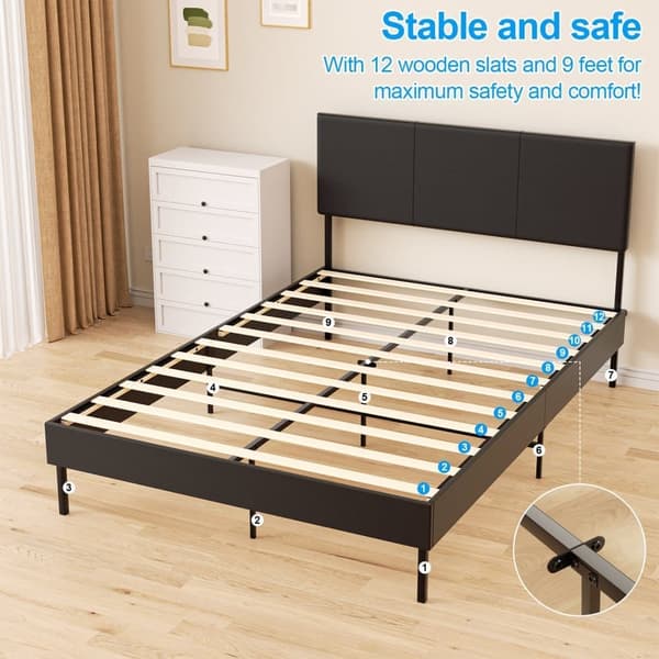 Sängram Sängram Mono stabil huvud futon säng Slatted ram 140x200CM