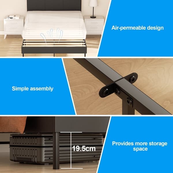 Sängram Sängram Mono stabil huvud futon säng Slatted ram 140x200CM