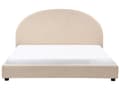 Miniatyrbillede 6 af 11: Seng Beige Boucle 180 x 200 cm Moderne To Mands Blød Sengegavl Dobbeltseng Sengeramme Plys Design Stofseng