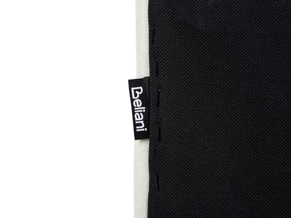 Seng Off White Velour 180 x 200 cm Moderne To Mands Blød Sengegavl Dobbeltseng Sengeramme Moderne Design Stofseng
