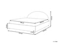 Miniatyrbillede 3 af 11: Seng Off White Polyester 160 x 200 cm Moderne To Mands Blød Sengegavl Dobbeltseng Sengeramme Blød Design Stofseng