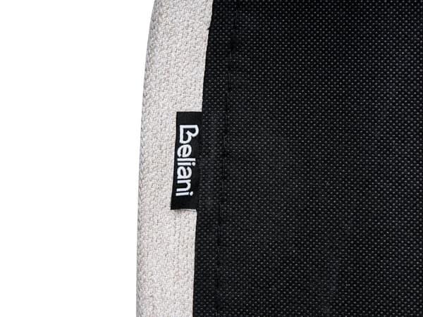 Seng Off-White Polyesterstoff 160 x 200 cm Halvrund sengegavl Minimalistisk og retro stil Soverom Dobbeltseng