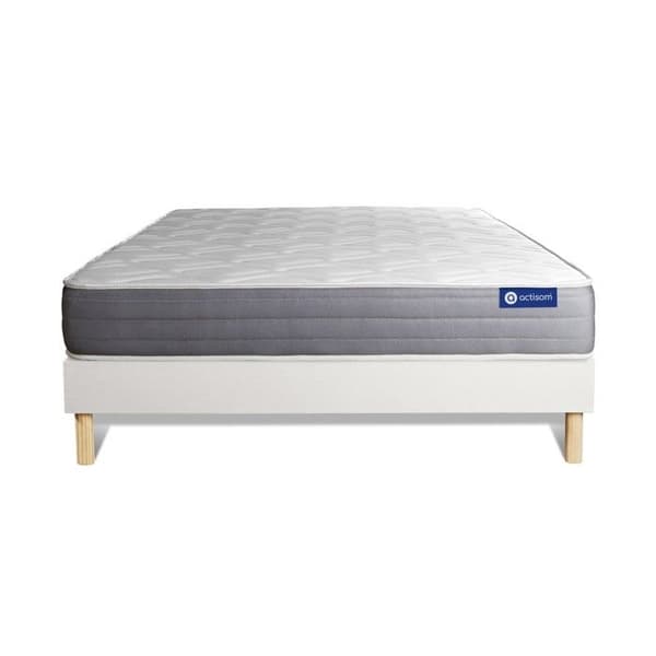 Ensemble sängstomme madrass 140x190 Actimemo dream Minneform - 22 cm - Medium-fast - sängstomme kit Vit