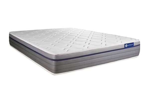 Ensemble sänggavel madrass 180x200 Actiflex zen - 26 cm - Balanserad - sänggavel kit grå