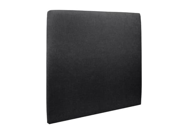 Lit 135x190cm med stoppad huvudgavel i tyg och sängbotten kit Svart - Total höjd: 29cm