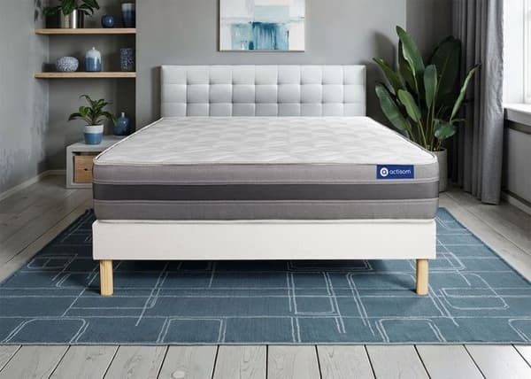 Sängset Madrass Resårbotten 180x210 cm - Actiflex Relax - Resårbotten Kit Vit