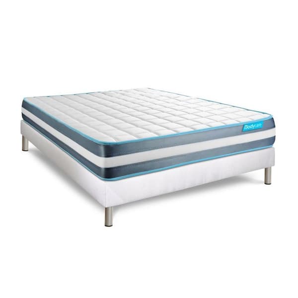 Sängset madrass 180x200 BODYFORM Memory Foam - Fast - Vit
