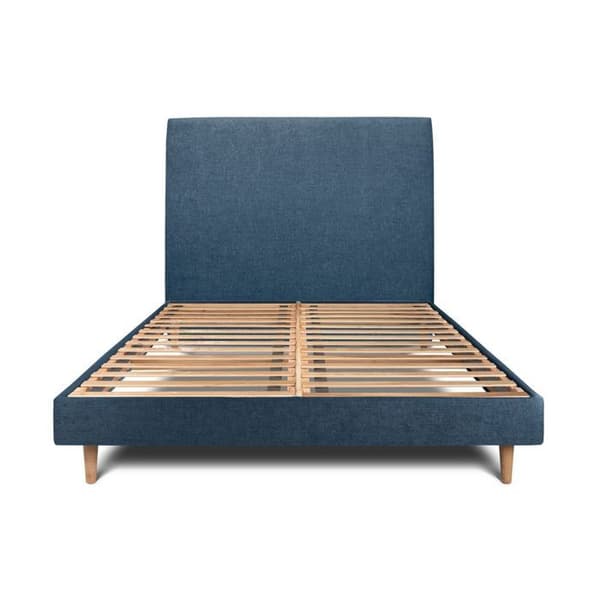 Lit tapissier med tyg och sängbotten kit Blå - Massivt trä - Modern Skandinavisk Stil - 150x200cm
