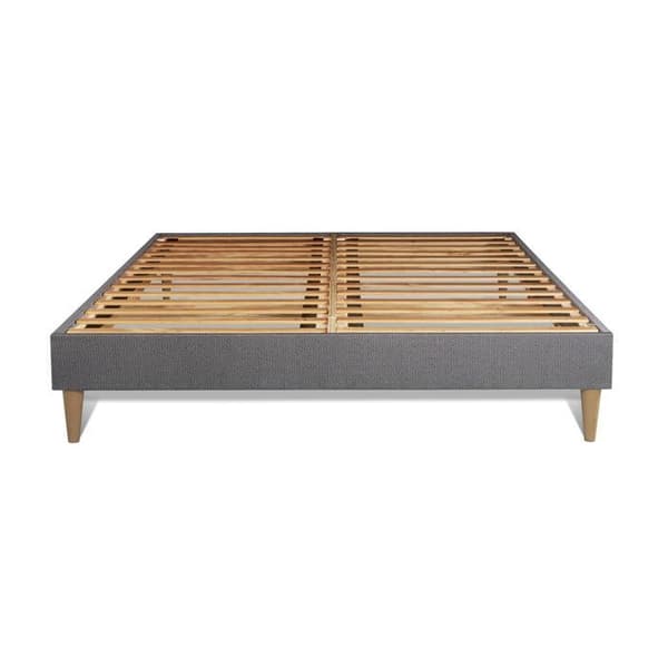 Sängram med madrass 160x200 Memo zen Minnesskum - 26 cm - Fast - grå sängramskit + 2 kuddar + täcke