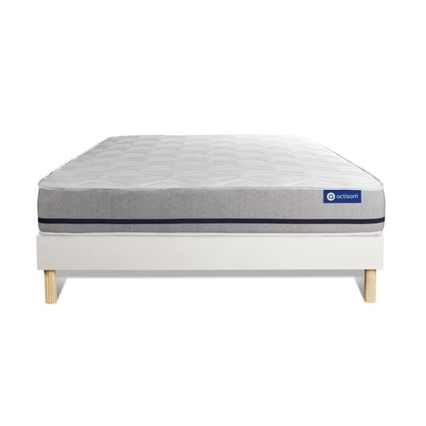 160x200 Actilatex soft latex- och memoryskummadrassbotten - 20 cm - Medium fast - Vit setbotten