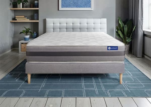 ACTIMEMO RELAX madrassset i memoryskum 80x190 cm Maxitjocklek 5 komfortzoner + 80 x 190 cm Grå botten