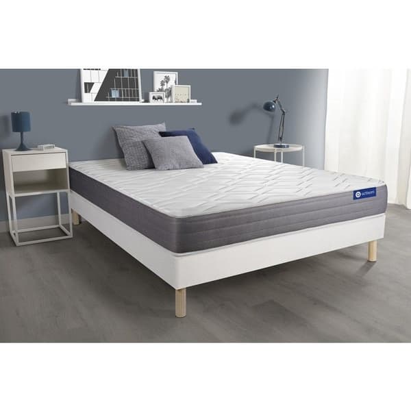 Ensemble madrass ACTIFLEX DREAM Feder i fickor och minnesskum 120x190 cm 5 komfortzoner + 120 x 190 cm Vit