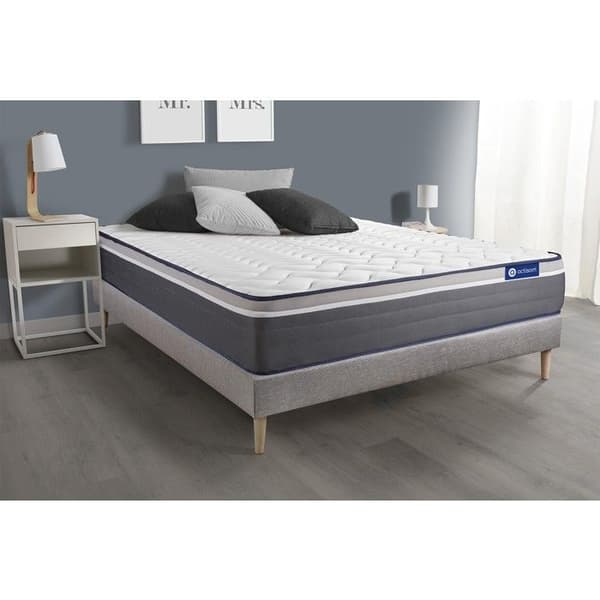 Set madrass ACTIFLEX PLUS 120x190 Resår i påse + Minnesform Maxi tjocklek 7 zoner c 120 x 190 cm Grå