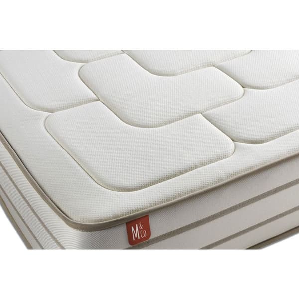 Ensemble LE DOUILLET 90x200cm Minneskum BioVisco - Maxi tjocklek 26cm + sängstomme kit Beige