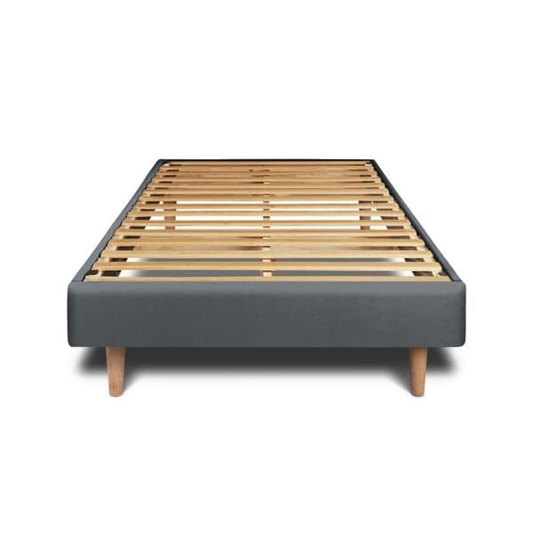 Lit - MARQUE - 90x200cm - Massivt trä - Skandinavisk stil - Sängbotten kit - Antracit