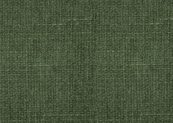 Säng 140x190cm med klädda sänggavlar och grön sängbotten - Total höjd: 29cm