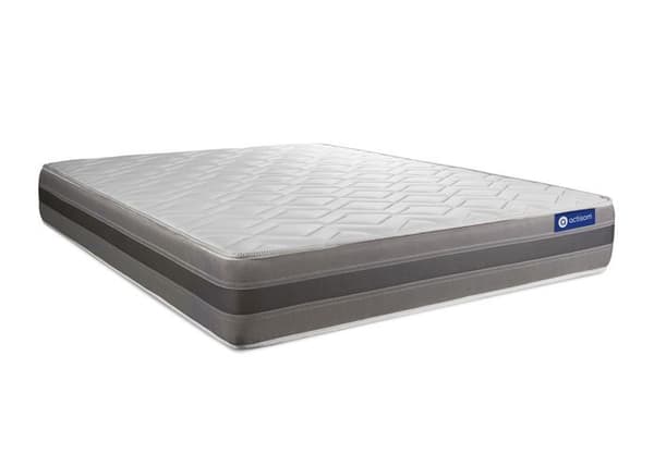 Sängram och madrass 180x200 Actilatex relax - 24 cm - Medium-fast - grå sängram kit