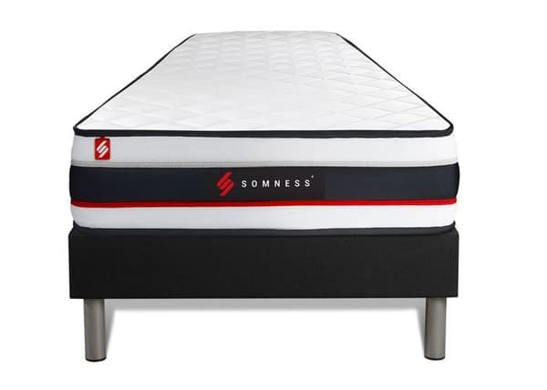 Ensemble 90x190 madrass FORM + sängram kit svart 90 x 190 cm Svart