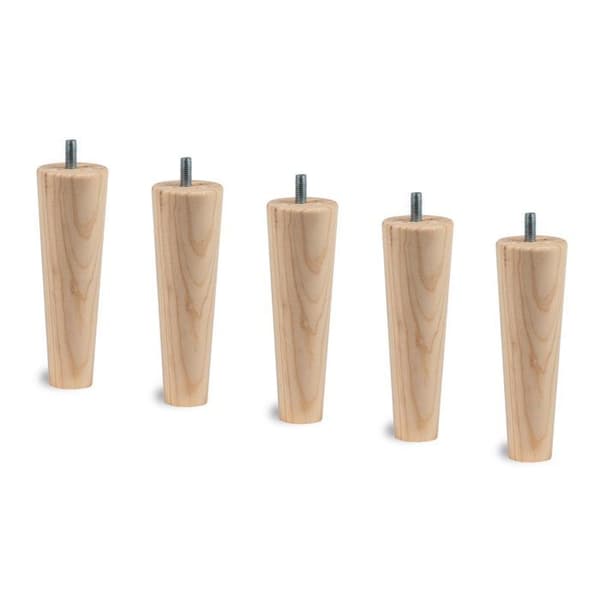 Sommier Kit TissuBeige brun 150x190 H29cm Sommeil de plomb - Sommier i massivt trä med träben konformade 15 cm