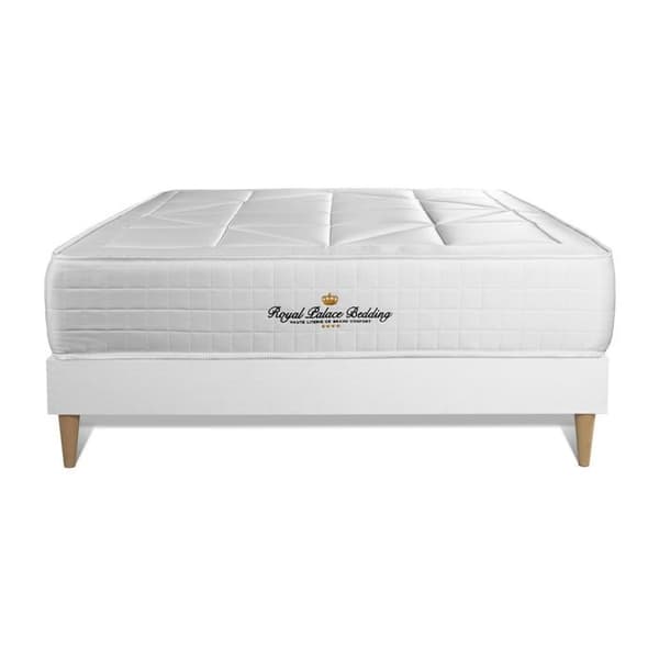 Sängram och madrass 140x190 Windsor med pocketfjädrar och memory foam - 26 cm - Balanserad - vit sängram kit