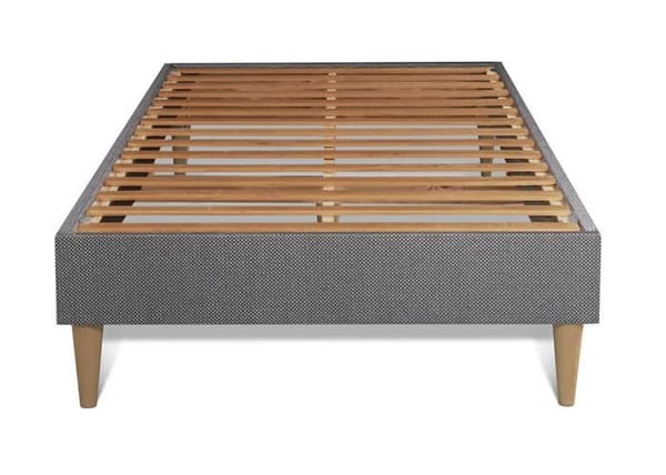 Set sängbotten madrass 90x200 Memo bio Minnesskum - 26 cm - Balanserad - sängbotten kit grå