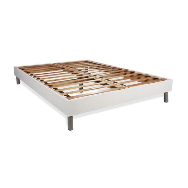 Sängram och madrass 180x200 Biocare Minne av form - 26 cm - Balanserad - vit sängram + 2 kuddar + täcke