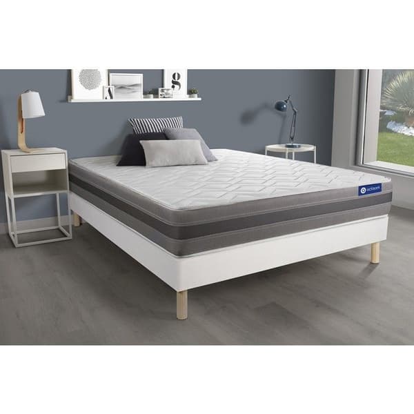 Sängset ACTIFLEX RELAX Pocketfjädrar + minnesskum 120x190 Maxi tjocklek 5 zoner c 120 x 190 cm Vit