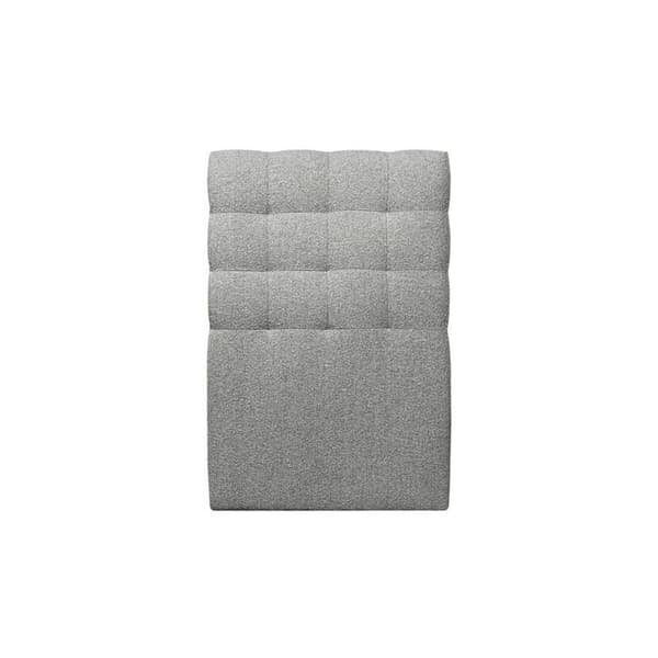 Säng - Massivt trä - Grå - Puffad huvudgavel - Sänggavel kit - 90x200cm