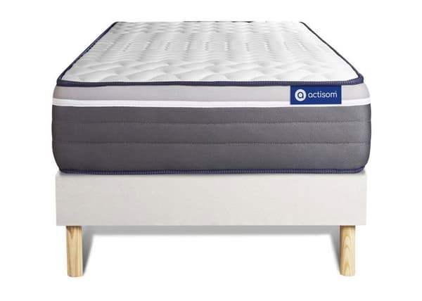 Sängset ACTILATEX PLUS 80x200 Latex+Minnesskum Maxi tjocklek 7 komfortzoner + säng 80 x 200 cm Vit