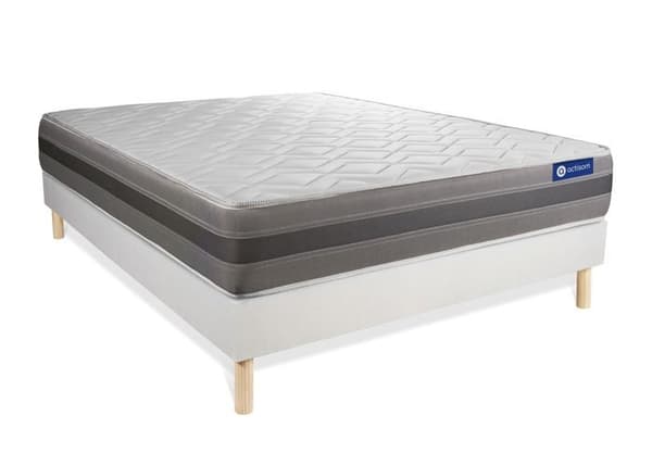 Ensemble Sängmadrass 130x210 cm - Actiflex Relax - Sängram Kit Vit