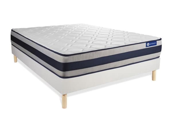 Ensemble Matelas Sommier 140x210 cm - Actilatex Ergo - Sommier Kit Vitt