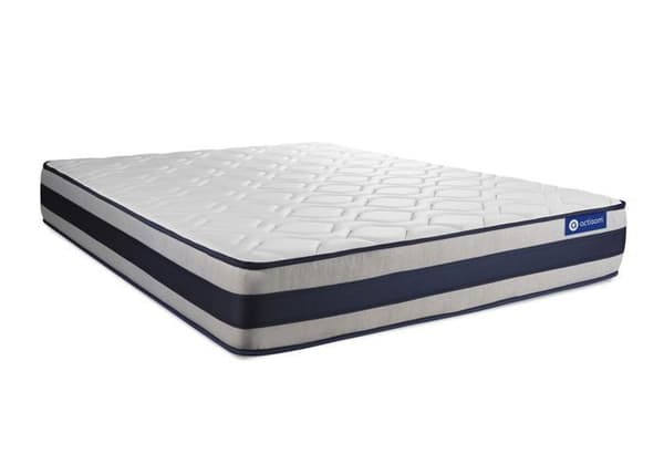 Ensemble Matelas Sommier 130x210 cm - Actimemo Ergo - Sommier Kit Grå